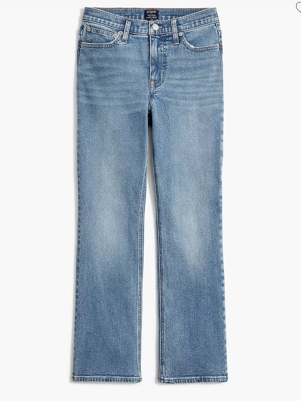 J CREW Mid Rise Flare Crop Jeans Size 30 in STYLE #BF848